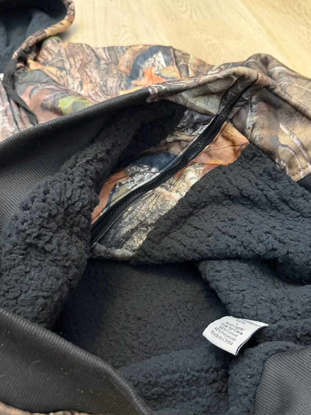 True Timber Men's Camo Hooded Zip Jacket - Realtree Style Brown Camo